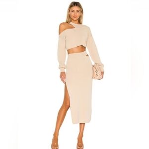 🆕️ 🖤Michael Costello x Revolve🖤 - Assymetrical Dolman Sweater & Midi Skirt